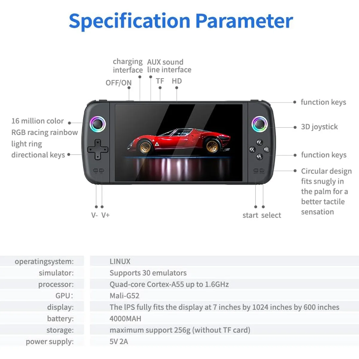Consola Portátil M27 64GB +20mil juegos!