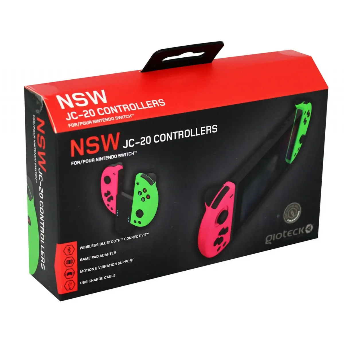 Joy-Con Nintendo Switch Gioteck JC-20 Green/Pink