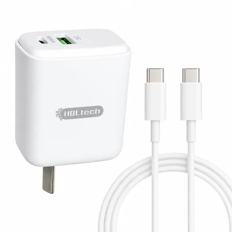 Cargador HBL TCP11 36W Ultra Rápido + Cable USB C-C