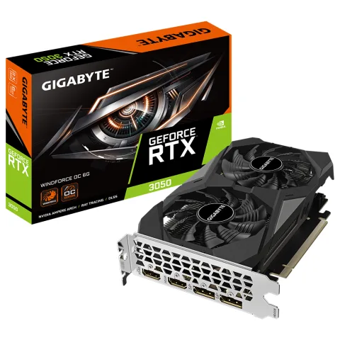 Placa de Video Gigabyte Windforce v2 RTX 3050 6Gb GDDR6