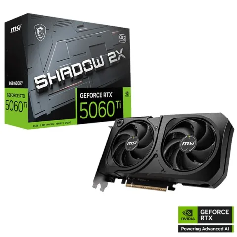 Placa De Video MSI Shadow 2X RTX 5060 Ti 8Gb DDR7